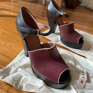 Marni Peep Toe Platform Heels- in original box